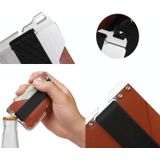JK02 Metal Card Holder RFID Anti-Theft  Leather Wallet EDC Multifunctional Stainless Steel Aluminum Alloy Card Holder(Black  + Khaki  + Orange )