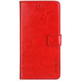 For Motorola Moto G Power(2021) idewei Crazy Horse Texture Horizontal Flip Leather Case with Holder & Card Slots & Wallet(Red)