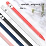 2 Sets 4 In 1 Stylus Silicone Protective Cover + Anti-Lost Rope + Double Pen Nip Cover Set For Apple Pencil 1(Ink Black)