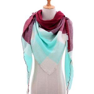 Spring Winter Knitted Scarf Neck Plaid Pashmina Warm Scarves Shawls Lady Wrap(B1)