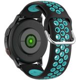 For Galaxy Watch Active2 / Active 20mm Clasp Two Color Sport Wrist Strap Watchband(Black + Green)