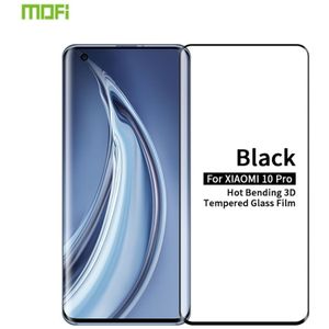 For Xiaomi Mi 10 Pro MOFI 9H 3D Explosion Proof Thermal Bending Full Screen Covered With Tempered Glass Film(Black)