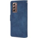 For Samsung Galaxy Z Fold2 5G Wallet Style Skin Feel Calf Pattern Leather Case with Separate Card Slot(Blue)