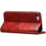 For iPhone 8 / 7 Baroque Simple Horizontal Flip Leather Case  with Holder & Card Slots & Wallet(Red)