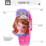 SKMEI 1752 Three-dimensional Cartoon Princess LED Digital Display Electronic Watch for Children(Rose Red)