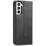 Voor Samsung Galaxy S21 5G Calf Texture Magnetische Horizontale Flip Leren Case met Houder & Card Slots & Portemonnee (Zwart)