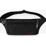 Cavans Single Shoulder Bag Waist Bag Chest Bag Messenger Bag (Black)