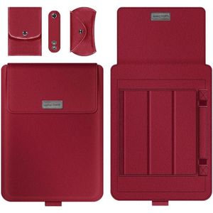 A2 4 in 1 Computer Bracket Liner Bag Storage Bag  Size:13/14 inch(Red)