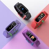 S90 Sleep Monitoring Bluetooth Sports Pedometer Smart Bracelet (Purple)