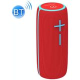 HOPESTAR P21 TWS Portable Outdoor Waterproof Woven Textured Bluetooth Speaker  Support Hands-free Call & U Disk & TF Card & 3.5mm AUX & FM (Red)