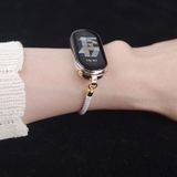 Voor Xiaomi Mi Band 8 Mibbs Milan Cord Armband Horlogeband (Wit)