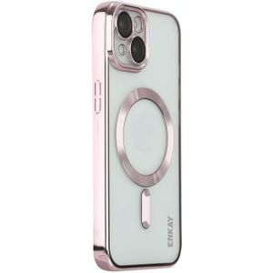 Voor iPhone 13 ENKAY Electroplated MagSafe Schokbestendig TPU-telefoonhoesje met lensfilm