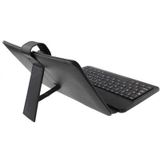 8 inch Universal Tablet PC Leather Case with USB Plastic Keyboard(Black)