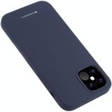 For iPhone 12 Pro Max GOOSPERY SILICONE Solid Color Soft Liquid Silicone Shockproof Soft TPU Case(Navy Blue)