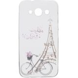 For Huawei  Y3 (2017) Tower and Bicycle Pattern Ultra-thin TPU Soft  Protective Case