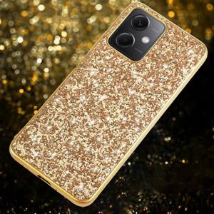 Voor Xiaomi Redmi Note 12 4G/5G Global Glitter Poeder Schokbestendig TPU Telefoonhoes (Goud)