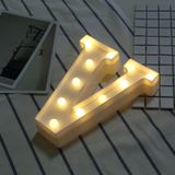 Alphabet V English Letter Shape Decorative Light  Dry Battery Powered Warm White Standing Hanging LED Holiday Light