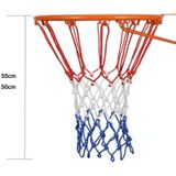 2 Pairs Outdoor Round Rope Basketball Net  Colour: 5.0mm Heavy Polyester(White Red Blue)