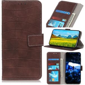 For Samsung Galaxy A02s Crocodile Texture Horizontal Flip Leather Case with Holder & Card Slots & Wallet(Brown)