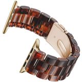 Simple Fashion Resin Watch Strap for Apple Watch Series 5 & 4 40mm & Series 3 & 2 & 1 38mm(Dark Red)