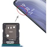 SIM Card Tray + SIM Card Tray / Micro SD Card Tray for OPPO Reno 10x zoom(Blue)
