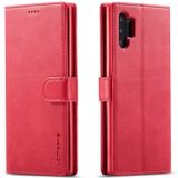 Voor Galaxy Note 10 Plus LC. IMEEKE Calf Texture Horizontal Flip Leather Case  met Holder & Card Slots & Wallet(Rose Red)