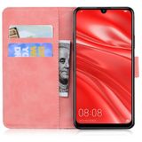 Voor Huawei P Smart + 2019 / Geniet 9s / Honor 20 Lite / Honor 20i Skin Feel Pure Color Flip Leather Telefoon Case (Pink)