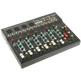 7 Channels Professional Mixing Console and Aux Paths Plus Effects Processor