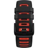 For Garmin Instinct / Instinct Esports Two-color Silicone Replacement Strap Watchband(Black+Red)