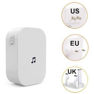 Wireless WiFi Doorbell Jingle Machine Intelligent Doorbell Voice Intercom Bell  Plug Standard:EU Plug(White)