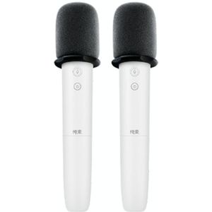 1 Pair Pure Wheat U7 PRO Wireless Karaoke Microphone(White)