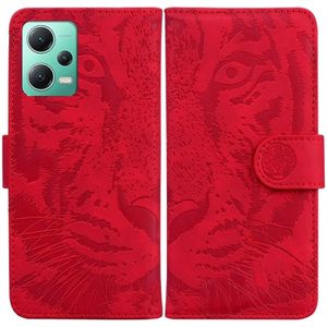 Voor Xiaomi Redmi Note 12 5G Tiger Embossing patroon lederen telefoonhoes