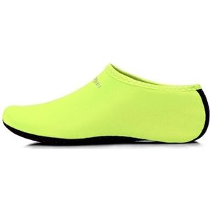 Yoogan 2 paren Unisex outdoor anti slip strand sokken voor zwemmen duiken Snorkelen  schoenmaat: 2XS (28-29) (fluorescerend groen)
