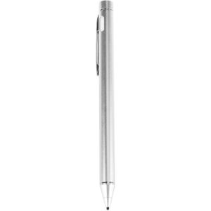 Universal Rechargeable Capacitive Touch Screen Stylus Pen with 2.3mm Superfine Metal Nib  For iPhone  iPad  Samsung  and Other Capacitive Touch Screen Smartphones or Tablet PC(Silver)