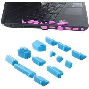 13 in 1 Universal Silicone Anti-Dust Plugs for Laptop(Blue)