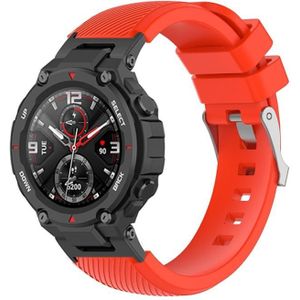 For Amazfit T-Rex / T-Rex Pro / Ares Twill Silicone Watch Band(Red)