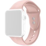 Double Nail Silicone Vervanging Strap Watchband voor Apple Watch Series 6 & SE & 5 & 4 44mm / 3 & 2 & 1 42mm (ROSE GOUD)