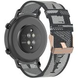 20mm Stripe Weave Nylon Wrist Strap Watch Band for Huawei GT 2 42mm / Honor Magic Watch 2 42mm (Grey)