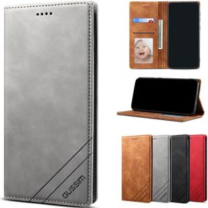 GUSSIM GS-001 Business Style Horizontal Flip Skin Feel PU Leather Case with Holder & Card Slots & Wallet & Photo Frame For iPhone 8 Plus / 7 Plus(Gray)
