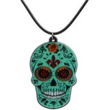 4 PCS Halloween Skull ketting acryl gepersonaliseerde hanger sieraden