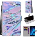 For Samsung Galaxy A5 2017 Coloured Drawing Cross Texture Horizontal Flip PU Leather Case with Holder & Card Slots & Wallet & Lanyard(Fluorescent Water Pattern)