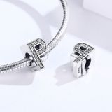 S925 Sterling Silver Pendant Currency Ruble Beads DIY Bracelet Necklace Accessories