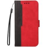 Business Stitching-Color Horizontal Flip PU Leather Case with Holder & Card Slots & Photo Frame For iPhone 6s / 6(Red)