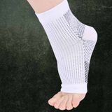 Adult Running Cycle Basketball Sports Outdoor Foot Angel Anti Fatigue Compression Foot Sleeve Sock  Size:L/XL(Black)