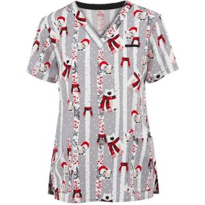 Kerstdruk T-shirt T-shirt Verpleegkundige uniform (kleur: 9 Maat: XXXL)