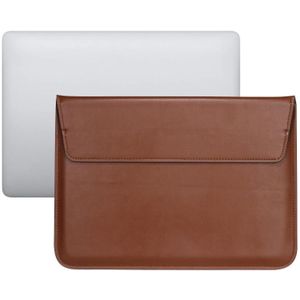 PU Leather Ultra-thin Envelope Bag Laptop Bag for MacBook Air / Pro 11 inch  with Stand Function(Brown)