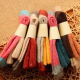 5 Pairs Women Winter Vintage Rabbit Wool Socks Thicken Warm Female Fashion Patchwork Retro thermal Cotton Socks  Size:Free Size(red socks)