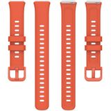 Voor Huawei Band 7 Metal Head Silicone Watch Band (Red Orange Haze)