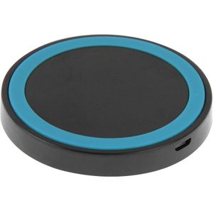 Qi Standard Wireless Charging Pad  for iPhone 8 / 8 Plus / X &  Samsung / Nokia / HTC and Other Mobile Phones (Black + Blue)