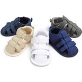 Baby Soft Bottom Canvas Toddler Shoes Breathable Sandals  Size:11cm(Grey)